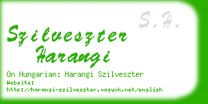 szilveszter harangi business card